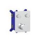 Chrome Dual Outlet Wall Mounted Thermostatic Mixer Shower Set with Hand Shower - Vance