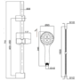 Black Dual Outlet Wall Mounted Thermostatic Mixer Shower Set with Hand Shower - Vance