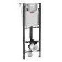 Wall Hung Toilet With Slim Soft Close Seat Frame Cistern and Chrome Flush- Newport
