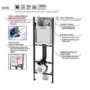 Wall Hung Toilet With Slim Soft Close Seat Frame Cistern and Chrome Flush- Newport