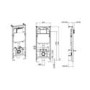 White Wall Hung Toilet with Soft Close Seat Frame Cistern and Brass Flush- Newport