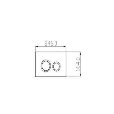 White Wall Hung Toilet with Soft Close Seat Frame Cistern and Brass Flush- Newport