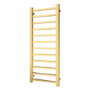 Brass Heated Towel Rail Radiator 1200 x 500mm with Pipe Kit and Cross Valves - Sonoran