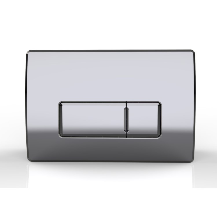 820mm Wall Hung Toilet Frame & Chrome Pneumatic Dual Flush Plate with Concealed Cistern - Elira