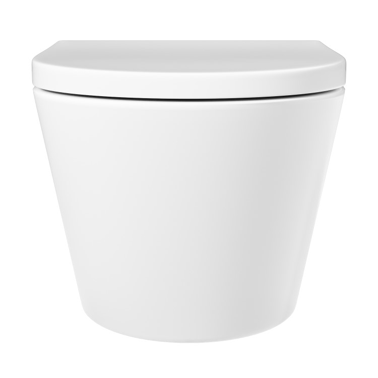 Wall Hung Toilet with Soft Close Toilet Seat, Brushed Bronze Pneumatic Flush Plate, 820mm Frame & Cistern - Newport