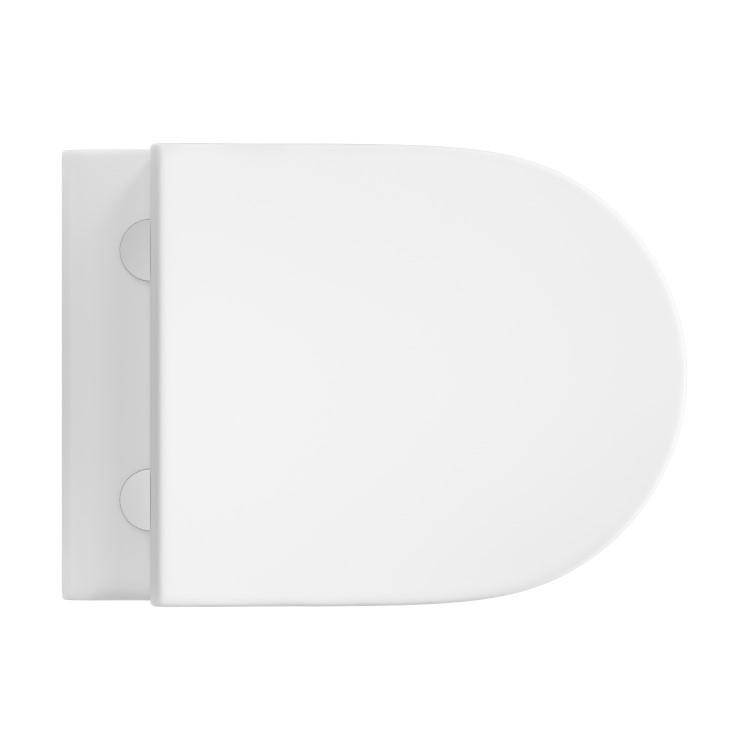 Wall Hung Toilet with Soft Close Toilet Seat, Brushed Bronze Pneumatic Flush Plate, 820mm Frame & Cistern - Newport