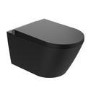 Matt Black Wall Hung Smart Bidet with, Gloss White Pneumatic Flush Plate, 820mm Frame & Cistern – Purificare