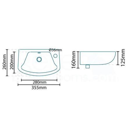 Cosmo 36cm Cloakroom Basin