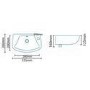 Cosmo 36cm Cloakroom Basin