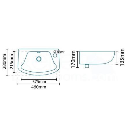 Cosmo 46cm Cloakroom Basin