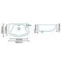Cosmo 46cm Cloakroom Basin