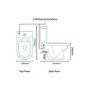 Cloakroom Suite with Wall Hung Basin Space Saving Toilet & Soft Close Seat - Micro