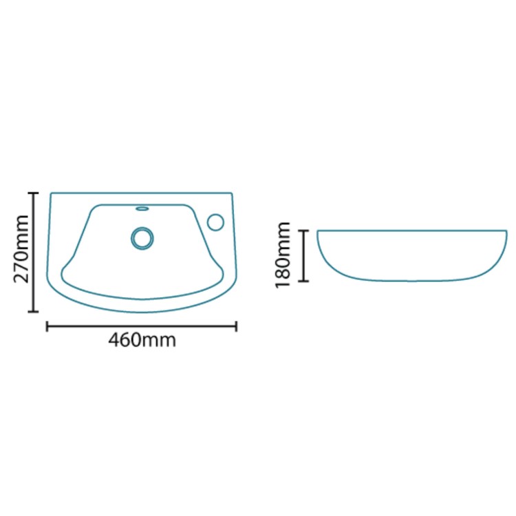 Cloakroom Suite with Wall Hung Basin Space Saving Toilet & Soft Close Seat - Micro