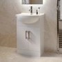 Close Coupled Toilet and 550mm Basin Vanity Unit Bathroom Suite - Classic