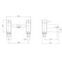 Chrome Bath and Basin Tap Set - Form
