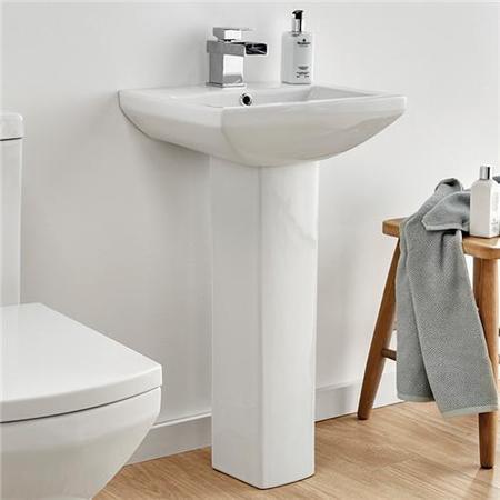 Tabor 460mm Basin and Pedestal - tap