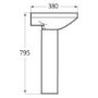 Tabor 460mm Basin and Full Pedestal