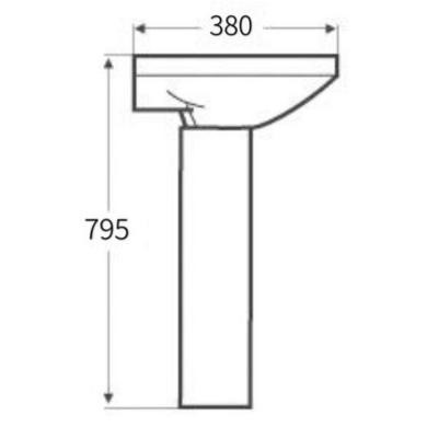 Tabor Basin and Pedestal w/ Tabor Waterfall Basin Mono Tap no waste