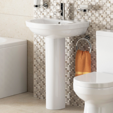 Modern Pedestal Basin 540mm - Dee