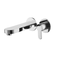 Chrome Wall Mounted Bath Mixer Tap - Como