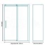 1000 x 800 Aquafloe Elite 8mm Sliding Shower Enclosure (Easy Clean Glass)