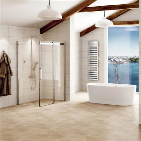 1000 x 800 Aquafloe Elite 8mm Sliding Shower Enclosure (Standard Glass)