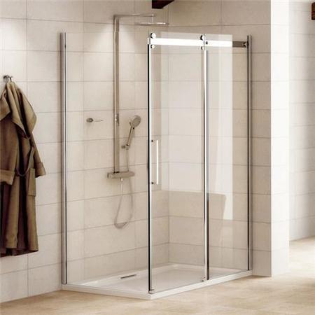 1000 x 800 Aquafloe Elite 8mm Sliding Shower Enclosure (Standard Glass)
