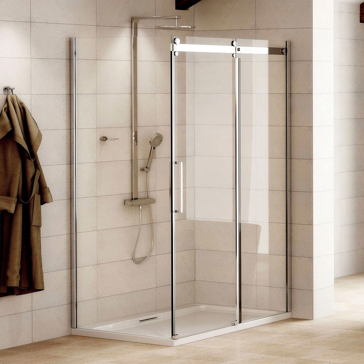 1200 X 900 Aquafloe Elite 8mm Sliding Shower Enclosure