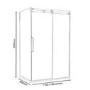 1200 x 800mm Sliding Enclosure with Shower Tray 8mm Glass - Aquafloe Elite II