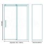 Sliding Shower Enclosure 1400 x 800mm - 8mm Easy Clean Glass - Aquafloe Elite Range