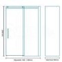 Sliding Shower Enclosure 1400 x 900mm  - 8mm Glass - Aquafloe Elite Range