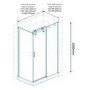 Sliding Shower Enclosure 1400 x 900mm  - 8mm Glass - Aquafloe Elite Range