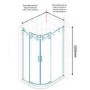 1200 x 800 Aquafloe Elite ll 8mm Right Hand Offset Quadrant Enclosure