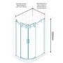 1200 x 800 Aquafloe Elite ll 8mm Right Hand Offset Quadrant Enclosure
