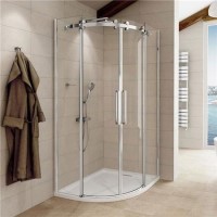 1200 x 900mm Offset Quadrant Sliding Shower Enclosure - Frameless