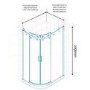 1200 x 900mm Offset Quadrant Sliding Shower Enclosure - Frameless