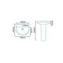 Modern Pedestal Basin 540mm - Micro