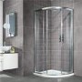 Quadrant Shower Enclosure 900mm with Shower Tray - 6mm Glass - Aquafloe Range