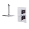 Cube Dual Valve with 175mm Square Shower Head &amp; Ceiling Arm