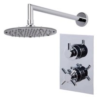 Style Dual Valve with Rotondo Shower Head & Wall Arm