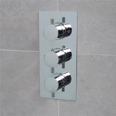 Vision Riser Slide Shower Rail Kit with S9 Triple Valve, Wall Outlet, Filler & Overflow 