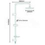 Vision Riser Slide Shower Rail Kit with S9 Triple Valve, Wall Outlet, Filler & Overflow 