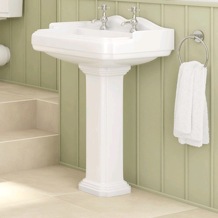 Traditional 2 Tap Hole Toilet and Basin Suite - Victoriana