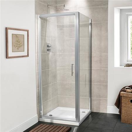 Pivot Shower Enclosure with Tray 760 x 800mm 6mm Glass - AquaFloe Range