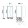 Bi Fold Door Enclosure 700mm x 900mm - 6mm Glass