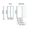 Bi Fold Door Enclosure 700mm - 6mm Glass - Aquafloe Range