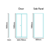 Bi-Fold Shower Enclosure with Tray 700 x 800mm - 6mm Glass - Aquafloe Range