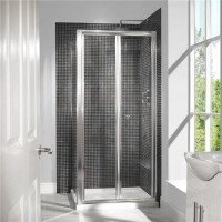 Bi-Fold Door Shower Enclosure 900 x 700mm - 6mm Glass - Aquafloe Range