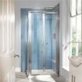 Bi-Fold Door Shower Enclosure 900 x 700mm - 6mm Glass - Aquafloe Range