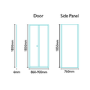 Bi-Fold Shower Enclosure with Tray 900 x 760mm - 6mm Glass - Aquafloe Range
